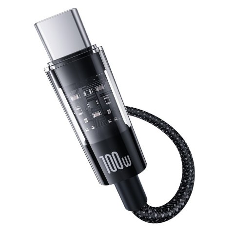 Kabel Baseus Gem Typ C-Typc C 100W 2m (czarny) Baseus Kabel Baseus Gem Typ C-Typc C 100W 2m (czarny) Baseus