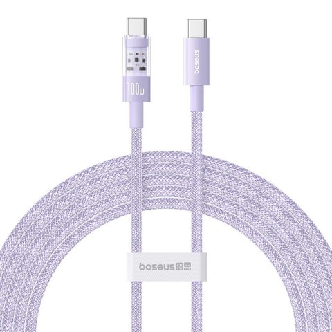 Kabel Baseus Gem Typ C-Typc C 100W 2m (fioletowy) Baseus