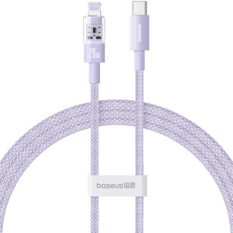 Kabel Baseus Gem USB C-IP 20W 1m (fioletowy) Baseus