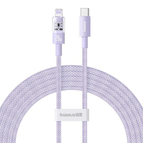 Kabel Baseus Gem USB C-IP 20W 2m (fioletowy) Baseus Kabel Baseus Gem USB C-IP 20W 2m (fioletowy) Baseus