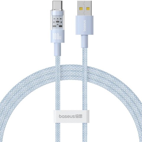 Kabel Baseus Gem USB-USB C 100W 1m (niebieski) Baseus Kabel Baseus Gem USB-USB C 100W 1m (niebieski) Baseus