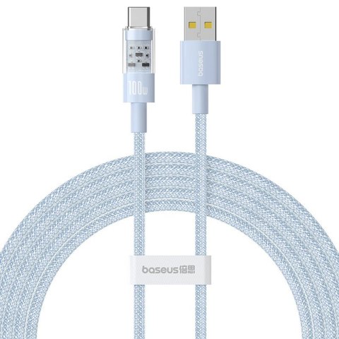Kabel Baseus Gem USB-USB C 100W 2m (niebieski) Baseus Kabel Baseus Gem USB-USB C 100W 2m (niebieski) Baseus