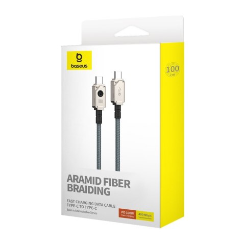 Kabel Baseus Unbreakable Typ C-Typ C 100W 1m (biały) Baseus Kabel Baseus Unbreakable Typ C-Typ C 100W 1m (biały) Baseus