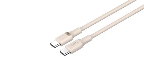 Kabel Havit Typ C CB6284 2.0m (beżowy) HAVIT Kabel Havit Typ C CB6284 2.0m (beżowy) HAVIT