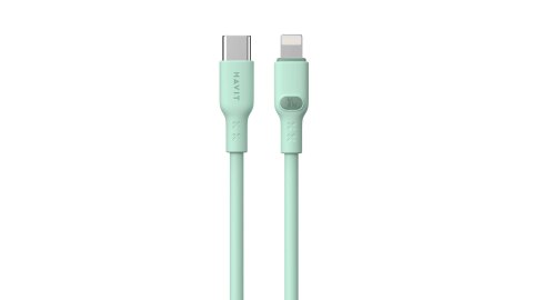 Kabel Havit Typ C-Lightning CB6281 1.0m (zielony) HAVIT Kabel Havit Typ C-Lightning CB6281 1.0m (zielony) HAVIT