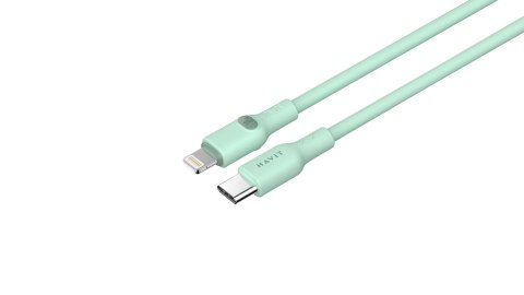 Kabel Havit Typ C-Lightning CB6281 1.0m (zielony) HAVIT Kabel Havit Typ C-Lightning CB6281 1.0m (zielony) HAVIT
