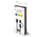 Kabel SAVIO CL-128 (Micro USB typu B, USB typu C - USB 2.0 typu A ; 1m; kolor czarny) SAVIO