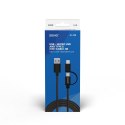 Kabel SAVIO CL-128 (Micro USB typu B, USB typu C - USB 2.0 typu A ; 1m; kolor czarny) SAVIO