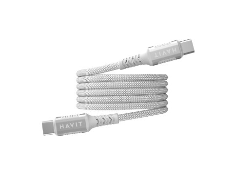 Kabel magnetyczny Havit Typ C-Typ C CB6297 (biały) HAVIT Kabel magnetyczny Havit Typ C-Typ C CB6297 (biały) HAVIT