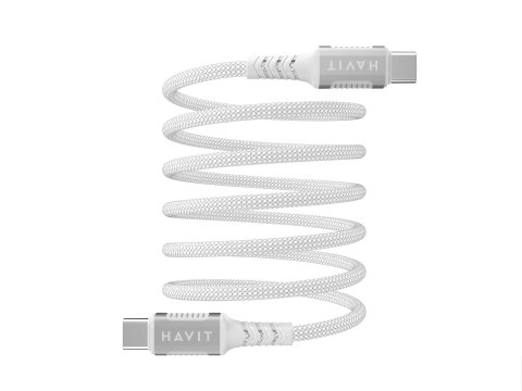 Kabel magnetyczny Havit Typ C-Typ C CB6297 (biały) HAVIT Kabel magnetyczny Havit Typ C-Typ C CB6297 (biały) HAVIT