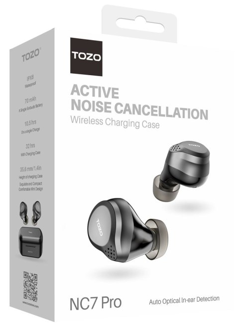Słuchawki TWS TOZO NC7 Pro Black TOZO Słuchawki TWS TOZO NC7 Pro Black TOZO