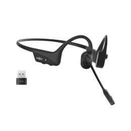 Słuchawki bezprzewodowe kostne Shokz OpenComm2 USB-C + adapter USB-C czarne SHOKZ