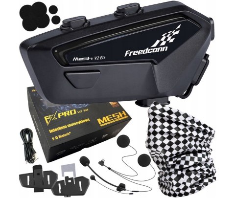 Interkom motocyklowy FreenConn FX Pro V2 EU MESH FreedConn Interkom motocyklowy FreenConn FX Pro V2 EU MESH FreedConn
