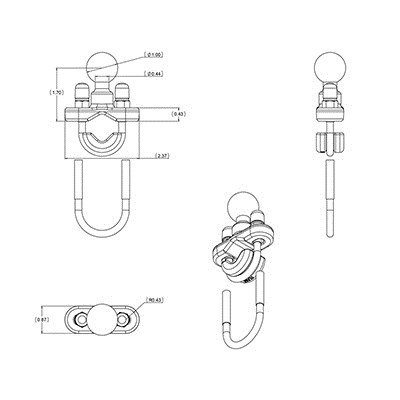 RAM MOUNT uchwyt do kierownicy RAM-B-231ZU RAM MOUNTS RAM MOUNT uchwyt do kierownicy RAM-B-231ZU RAM MOUNTS
