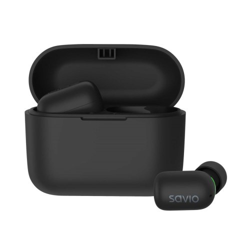 SAVIO BEZPRZEWODOWE SŁUCHAWKI BLUETOOTH 5.1 IPX5 TWS-09 SAVIO SAVIO BEZPRZEWODOWE SŁUCHAWKI BLUETOOTH 5.1 IPX5 TWS-09 SAVIO