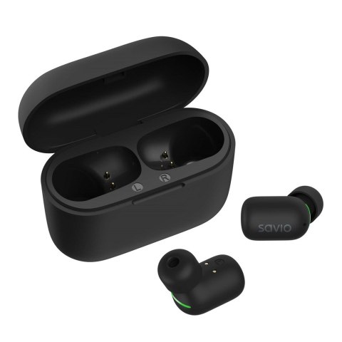 SAVIO BEZPRZEWODOWE SŁUCHAWKI BLUETOOTH 5.1 IPX5 TWS-09 SAVIO SAVIO BEZPRZEWODOWE SŁUCHAWKI BLUETOOTH 5.1 IPX5 TWS-09 SAVIO