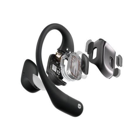 Słuchawki bezprzewodowe douszne Shokz OpenFit czarne SHOKZ Słuchawki bezprzewodowe douszne Shokz OpenFit czarne SHOKZ