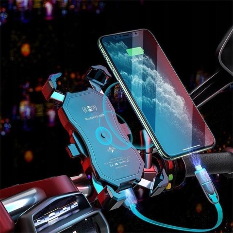 Uchwyt na telefon i ładowarka indukcyjna FreedConn MC1W + BM2R mocowanie do główki ramy FreedConn Uchwyt na telefon i ładowarka indukcyjna FreedConn MC1W + BM2R mocowanie do główki ramy FreedConn