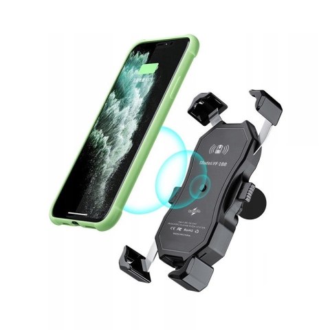 Uchwyt na telefon i ładowarka indukcyjna FreedConn MC1W + BM2R mocowanie do główki ramy FreedConn Uchwyt na telefon i ładowarka indukcyjna FreedConn MC1W + BM2R mocowanie do główki ramy FreedConn