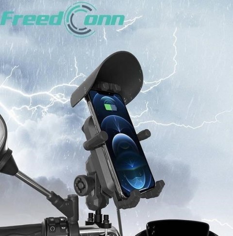 Uchwyt na telefon i ładowarka indukcyjna FreedConn MC29 15W + USB FreedConn Uchwyt na telefon i ładowarka indukcyjna FreedConn MC29 15W + USB FreedConn