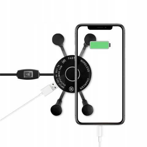 Uchwyt na telefon i ładowarka indukcyjna FreedConn MC7W 10W + USB FreedConn Uchwyt na telefon i ładowarka indukcyjna FreedConn MC7W 10W + USB FreedConn