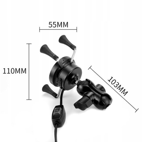 Uchwyt na telefon i ładowarka indukcyjna FreedConn MC7W 10W + USB FreedConn Uchwyt na telefon i ładowarka indukcyjna FreedConn MC7W 10W + USB FreedConn
