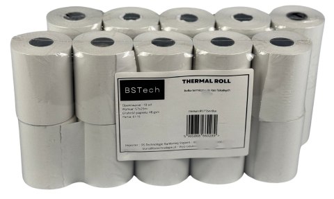 BSTech Papier, rolka termiczna do kas fiskalnych 57x25m 10 sztuk BESTPAK BSTech Papier, rolka termiczna do kas fiskalnych 57x25m 10 sztuk BESTPAK