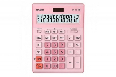 CASIO KALKULATOR BIUROWY GR-12C-PK RÓŻOWY 12 CYFROWY WYŚWIETLACZ Casio CASIO KALKULATOR BIUROWY GR-12C-PK RÓŻOWY 12 CYFROWY WYŚWIETLACZ Casio