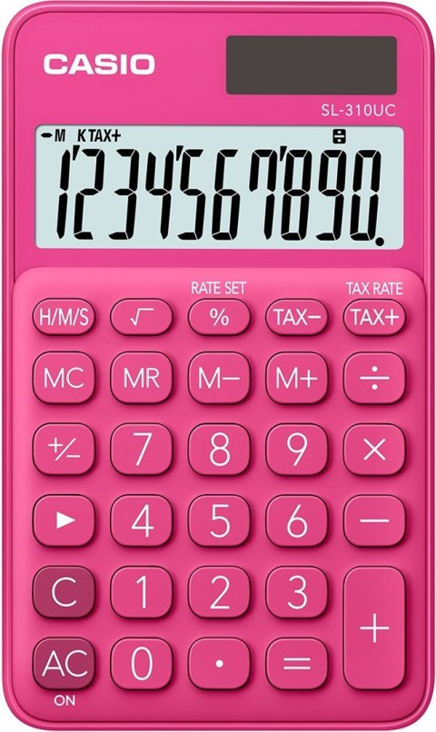 CASIO KALKULATOR KIESZONKOWY SL-310UC-RD CZERWONY, 10 CYFROWY WYŚWIETLACZ Casio
