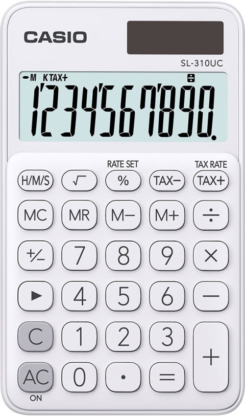 CASIO KALKULATOR KIESZONKOWY SL-310UC-WE BIAŁY, 10 CYFROWY WYŚWIETLACZ Casio CASIO KALKULATOR KIESZONKOWY SL-310UC-WE BIAŁY, 10 CYFROWY WYŚWIETLACZ Casio