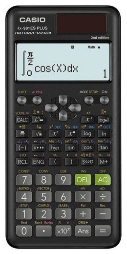 CASIO KALKULATOR NAUKOWY FX 991ES PLUS 2 CZARNY, 12 CYFROWY WYŚWIETLACZ (WYPRZEDAŻ) Casio