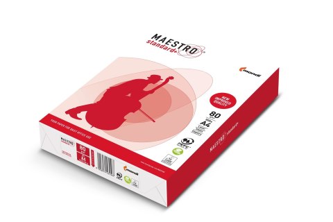 Papier xero ksero biurowy Maestro Stadard Plus kl. B 94918A80 (A4; 80g/m2; 500 szt. arkuszy.; papier biały, matowy, dwustronnie Igepa Papier xero ksero biurowy Maestro Stadard Plus kl. B 94918A80 (A4; 80g/m2; 500 szt. arkuszy.; papier biały, matowy, dwustronnie Igepa