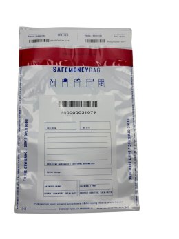 SAFEMONEYBAG Koperty bezpiecznie depozytowe biała B5 190mmx260mm+35mm 100 szt BESTPAK