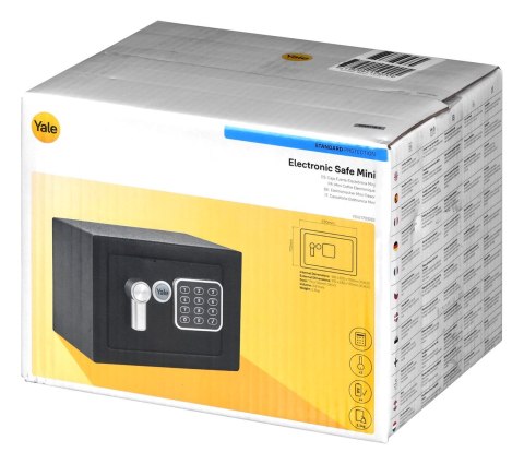 Yale Mini Electronic Safe Black Sejf podstawowy YSV mini czarny Yale Yale Mini Electronic Safe Black Sejf podstawowy YSV mini czarny Yale