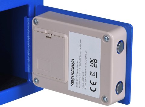 Yale Mini Electronic Safe Blue Sejf podstawowy YSV mini niebieski Yale Yale Mini Electronic Safe Blue Sejf podstawowy YSV mini niebieski Yale