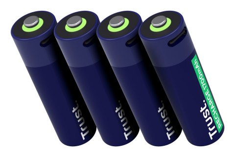Baterie AA Trust USB-C RECHARGEABLE BATTERIES 4P Trust Baterie AA Trust USB-C RECHARGEABLE BATTERIES 4P Trust