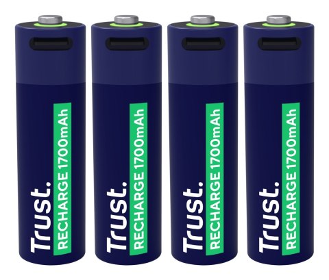 Baterie AA Trust USB-C RECHARGEABLE BATTERIES 4P Trust Baterie AA Trust USB-C RECHARGEABLE BATTERIES 4P Trust