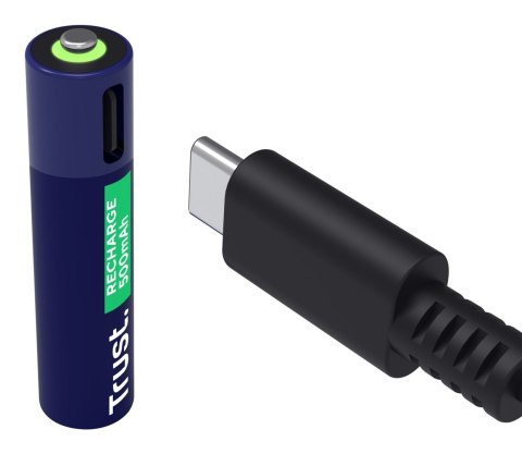 Baterie AAA Trust USB-C RECHARGEABLE BATTERIES 2P Trust Baterie AAA Trust USB-C RECHARGEABLE BATTERIES 2P Trust