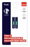 Baterie AAA Trust USB-C RECHARGEABLE BATTERIES 2P Trust