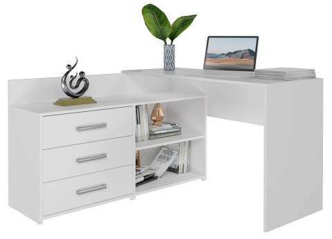 Biurko narożne + komoda DANY 120x50xH76 biały TOP E SHOP Biurko narożne + komoda DANY 120x50xH76 biały TOP E SHOP