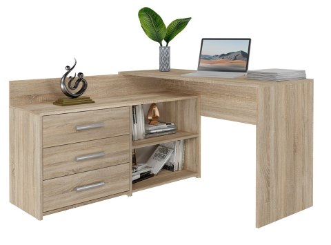 Biurko narożne + komoda DANY 120x50xH76 sonoma TOP E SHOP Biurko narożne + komoda DANY 120x50xH76 sonoma TOP E SHOP