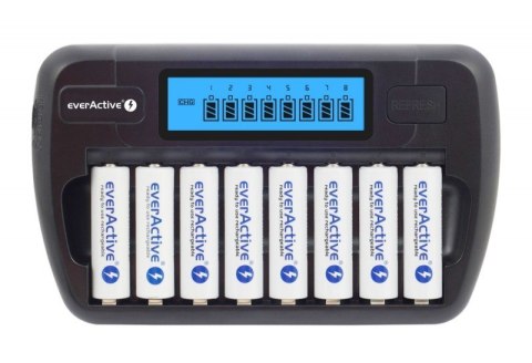 EVERACTIVE ŁADOWARKA PROCESOROWA AAA/AA, 8 W PEŁNI NIEZALEŻNYCH KANAŁÓW, ŁADOWANIE, ODŚWIEŻANIE, ADAPTER 12V W ZEST. NC-800 EverActive EVERACTIVE ŁADOWARKA PROCESOROWA AAA/AA, 8 W PEŁNI NIEZALEŻNYCH KANAŁÓW, ŁADOWANIE, ODŚWIEŻANIE, ADAPTER 12V W ZEST. NC-800 EverActive