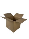 KARTON KLAPOWY, pudełko zrobione z tektury 3W 3 warstwowej, kolor szaro/brązowy, 200X200X200mm + BIGA 155 320G/M2 30 SZTUK BESTPAK