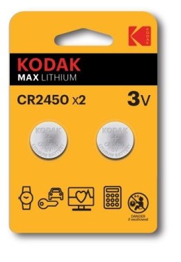 KODAK BATERIE LITOWE MAX CR 2450 BLISTER X 2 SZT. Kodak