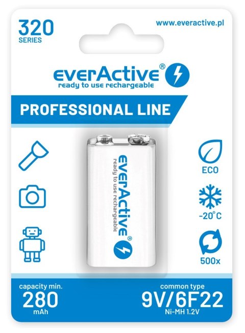 Zestaw akumulatorków everActive EVHRL22-320 (320 mah ; Ni-MH) EverActive Zestaw akumulatorków everActive EVHRL22-320 (320 mah ; Ni-MH) EverActive