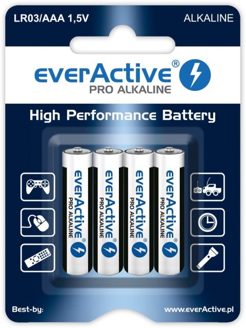 Zestaw baterii alkaliczne everActive LR034BLPA (x 4) EverActive