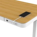 Biurko ACTIVEJET z elektryczną regulacją wysokości 140x70 ET119W-C biały/dąb Activejet