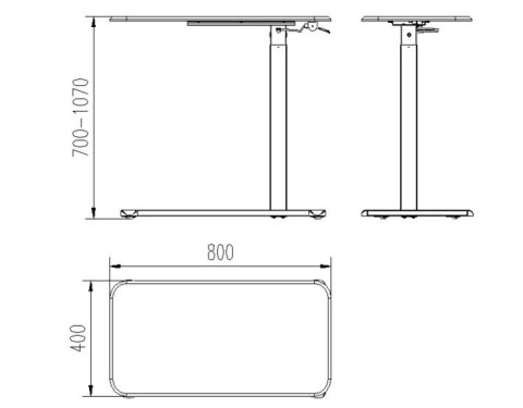 Biurko/Stolik z regulowaną wys. LAPTOP DESK biały UNIQUE