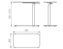 Biurko/Stolik z regulowaną wys. LAPTOP DESK czarny UNIQUE