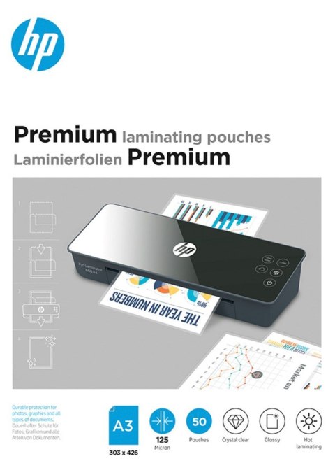 HP Folia laminacyjna PREMIUM A3 125 mic, 50 szt. Hewlett-Packard HP Folia laminacyjna PREMIUM A3 125 mic, 50 szt. Hewlett-Packard